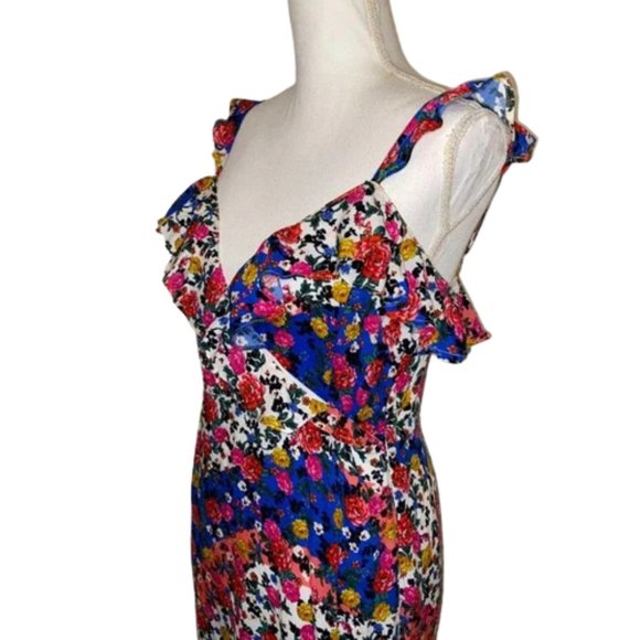 Majorelle Nolita Midi Dress, Patchwork Multi Color Floral Print - Picture 10 of 15